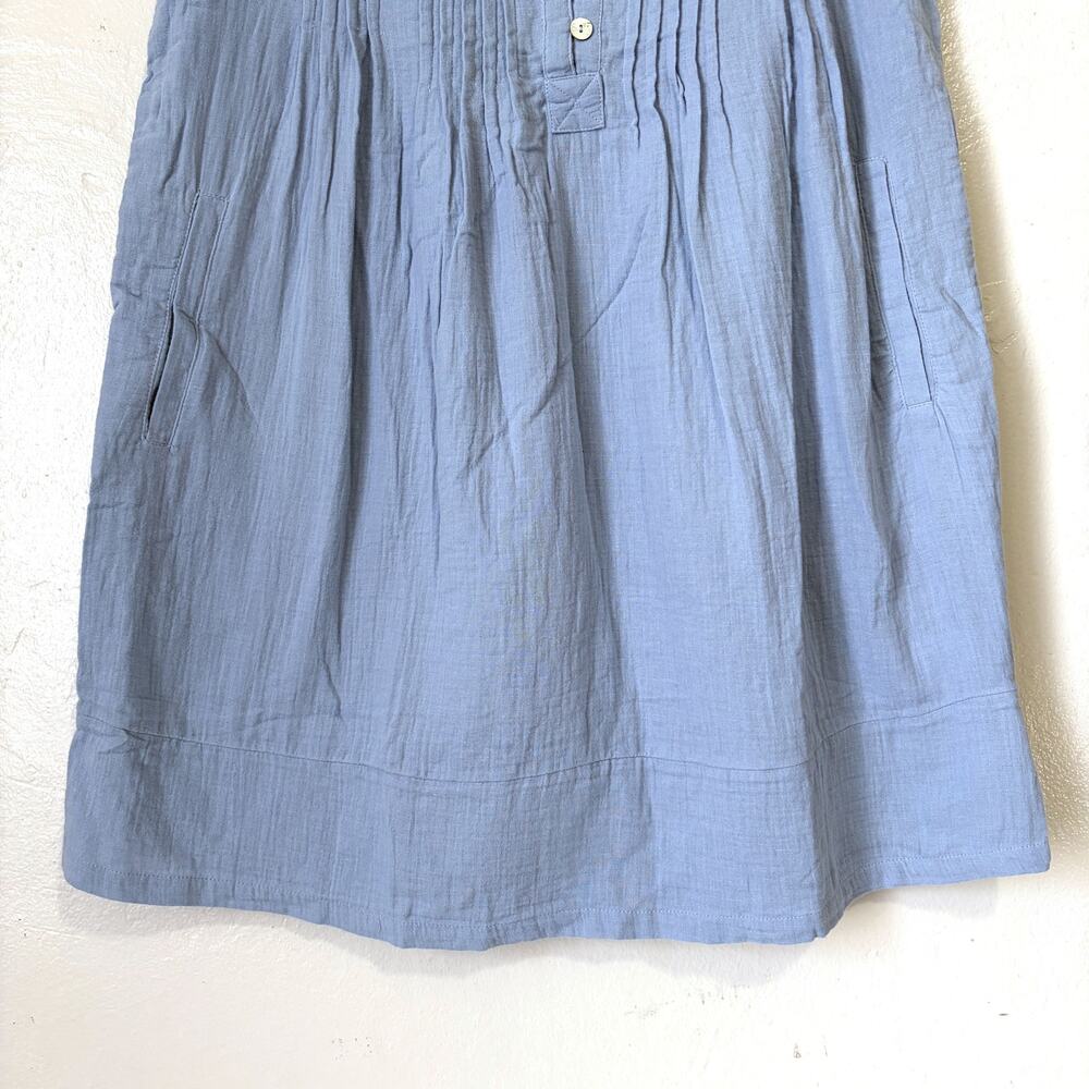 Quince NWT 100% Organic Cotton Gauze Sleeveless Swing Dress Ocean Breeze S - Picture 7 of 15